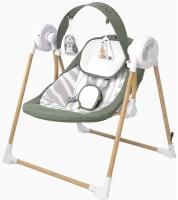 Электрокачели Amarobaby WOODEN SWING, хаки, AB20-22WOOD/26