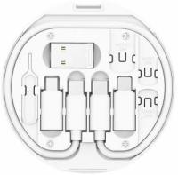 Универсальный кабель для зарядки WiWU Almighty Charging Suit Storage Case Cable, 60W Smart, 0.2 м, Белый