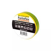 Изолента Fortisflex 19 мм x 20 м, 1 шт., желто-зеленый