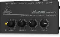 Behringer MX400 Сверхкомпактный 4-канальный линейный микшер