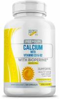 Кальций с витаминами D3 и К2 с биоперином 200 мг плюс 90 капсул "Premium Calcium with Vitamins D3 & K2 with BIOPERINE 200 mg plus"