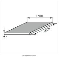 Лист рифленый 5х1500х6000мм стальной ромб