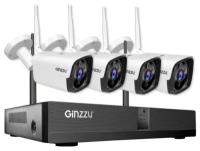 Комплект Ginzzu WiFi HK-8401W,8ch, 3Mp, HDMI, 4улич кам 3.0Mp, IR30м