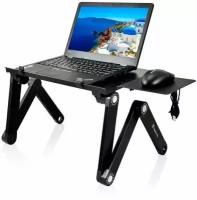 Стол трансформер для ноутбука с охлаждением T9 - Подставка трансформер для ноутбука складная с вентиляторами