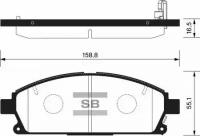 Колодки тормозные передние Sangsin Brake SP1365