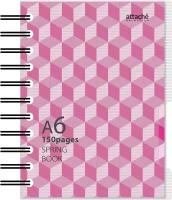 Attache SELECTION Бизнес-тетрадь Spring Book А6, отсутствует, клетка, 150 л., 1 шт., розовый