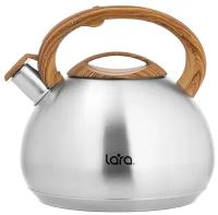 Чайник со свистком LARA LR00-78, 4,5 л, серебристый