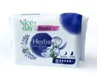 Женские ночные прокладки NiceDay Herbs Night 285мм. 8шт