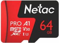 Карта памяти MicroSD 64Гб Netac P500 Pro (NT02P500PRO-064G-S)