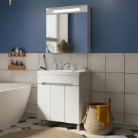 Мебель для ванной / Runo / Парма 75 /3 двери/ напольный / тумба с раковиной OMEGA 75 / шкаф для ванной / зеркало для ванной