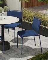 ArtCraft / Суперлегкий уличный стул на металлокаркасе Easy синего цвета, садовый стул, дачный стул, стул для кафе, на террасу