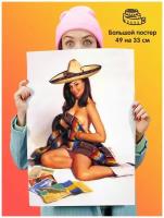 Постер Pin up Girl Винтажная девушка