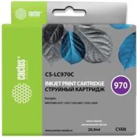 Картридж струйный Cactus CS-LC970C голубой для Brother DCP-135C/150C/MFC-235C/260C (20мл)