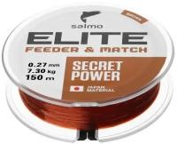 Salmo Леска монофильная Salмo Elite FEEDER & MATCH, диаметр 0.27 мм, тест 7.3 кг, 150 м, коричневая