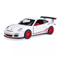 Металлическая машинка Kinsmart 1:36 2010 Porsche 911 GT3 RS инерционная, белая KT5352D-1