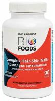 BioFoods, Complex Hair-Skin-Nails, Комплекс витаминов для волос, кожи и ногтей, 90 таблеток