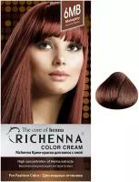 Крем краска для волос с хной Корея / Color Cream RICHENNA Mahogany, 6MB