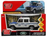 Машина металл LAND ROVER DEFENDER PICKUP полиция 12см, двери, багажник (DEFPICKUP-12POL-ARMSR)