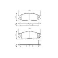 Дисковые тормозные колодки передние Bosch 0986495146 для Nissan Almera Classic (4 шт.)