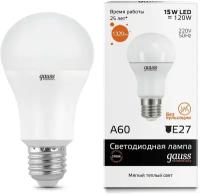 Лампа Gauss LED Elementary A60 15W цоколь E27 3000K тёплый белый