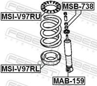 Проставка Пружины Нижняя Msi-V97rl Febest арт. MSI-V97RL