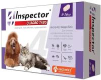 Инспектор Квадро Табс для кошек и собак 8-16 кг. (4 таблетки)