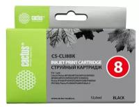Картридж струйный Cactus CS-CLI8BK черный 12мл для Canon MP470MP500MP530MP600MP800MP810MP830MP970