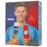 Gillette Набор Пена для бритья Gillette Sensitive skin и гель для душа Old Spice Whitewater