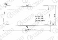 XYG CVR146LFW Стекло лобовое (В резинку) Isuzu Giga 94-15