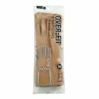 MYUNGJIN OVERFIT RUBBER GLOVES Перчатки латексные хозяйственные, размер М, цвет коричневый, арт. 470664