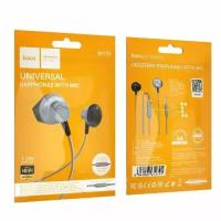 Наушники HOCO M125 Smart metal universal earphones with microphone, металик серый