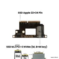 Адаптер-переходник для установки диска SSD M.2 NVMe (M key) в разъем SSD Apple (22+34 Pin) на MacBook Pro 13" Late 2016, Mid 2017 / NFHK N-1708A V6