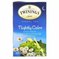 Twinings, Nightly Calm, травяной чай без кофеина, 20 чайных пакетиков, 29 г (1,02 унции)