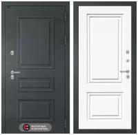 Входная стальная дверь для дома с терморазрывом ATLANTIK с внутренней белой панелью 26 эмаль RAL 9003, размер по коробке 960х2050, левая