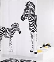 Штора для ванной RIDDER Zebra 180*200 белый/черный 42311