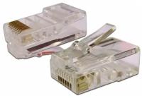 Коннектор Lanmaster (TWT-PL45-8P8C) UTP кат.5e RJ45 прозрачный (упак:100шт)