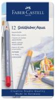 Карандаши акварельные художественные Faber-Castell "Goldfaber Aqua", 12 цв