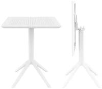 Складной садовый пластиковый стол Siesta Contract Sky Folding Table 60, белый