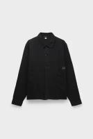 Рубашка C.P. Company broken linen/cotton pocket shirt black для мужчин цвет черный размер 50