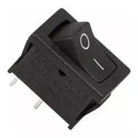 Выключатель клавишный 250V 6А (2с) ON- OFF черный Mini REXANT, цена за 1 шт