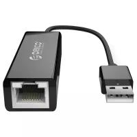 Сетевой адаптер с подключением USB-A 2.0 Orico UTJ-U2, черный (-UTJ-U2-BK)