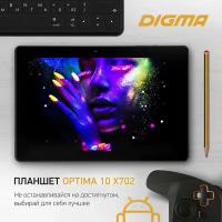 Планшет Digma Optima 10 X702 4G 10.1", 3ГБ, 32GB, 3G, LTE, Android 10.0 черный [ts1228pl] [ts1228pl]