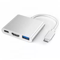 Многофункциональный кабель-переходник Hub USB Type-C 3.1 - USB3.1 + HDMI + USB3.0 Type-C