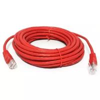 Патч корд литой LAN кабель Wogenet UTP кат.5e, patch cable cat 5e, RJ-45, 7м, медный, многожильный (красный)