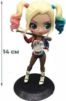 Фигурка Харли Квинн с битой Harley Quinn неподвижная на подставке 14 см