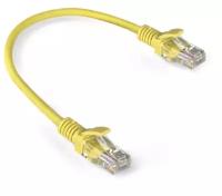 Патч-корд Exegate UTP-RJ45-RJ45-5e-0,3M-LSZH-YL, UTP, cat.5e, 0.3м, желтый