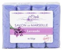 Мыло LA CIGALE Savon de Marseille Lavande 4шт 100г