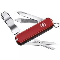 Нож-брелок Victorinox Classic Nail Clip 580, 65 мм, 8 функций, красный