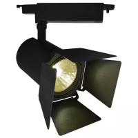 Трековый светильник Arte Lamp Track Lights A6730PL-1BK, цвет арматуры: черный, цвет плафона: черный