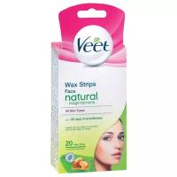 Veet Восковые полоски Natural с аргановым маслом для лица